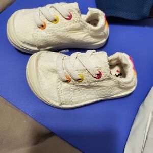 Wonder Nation White Sneakers with Colorful Accents Used Excellent Condition